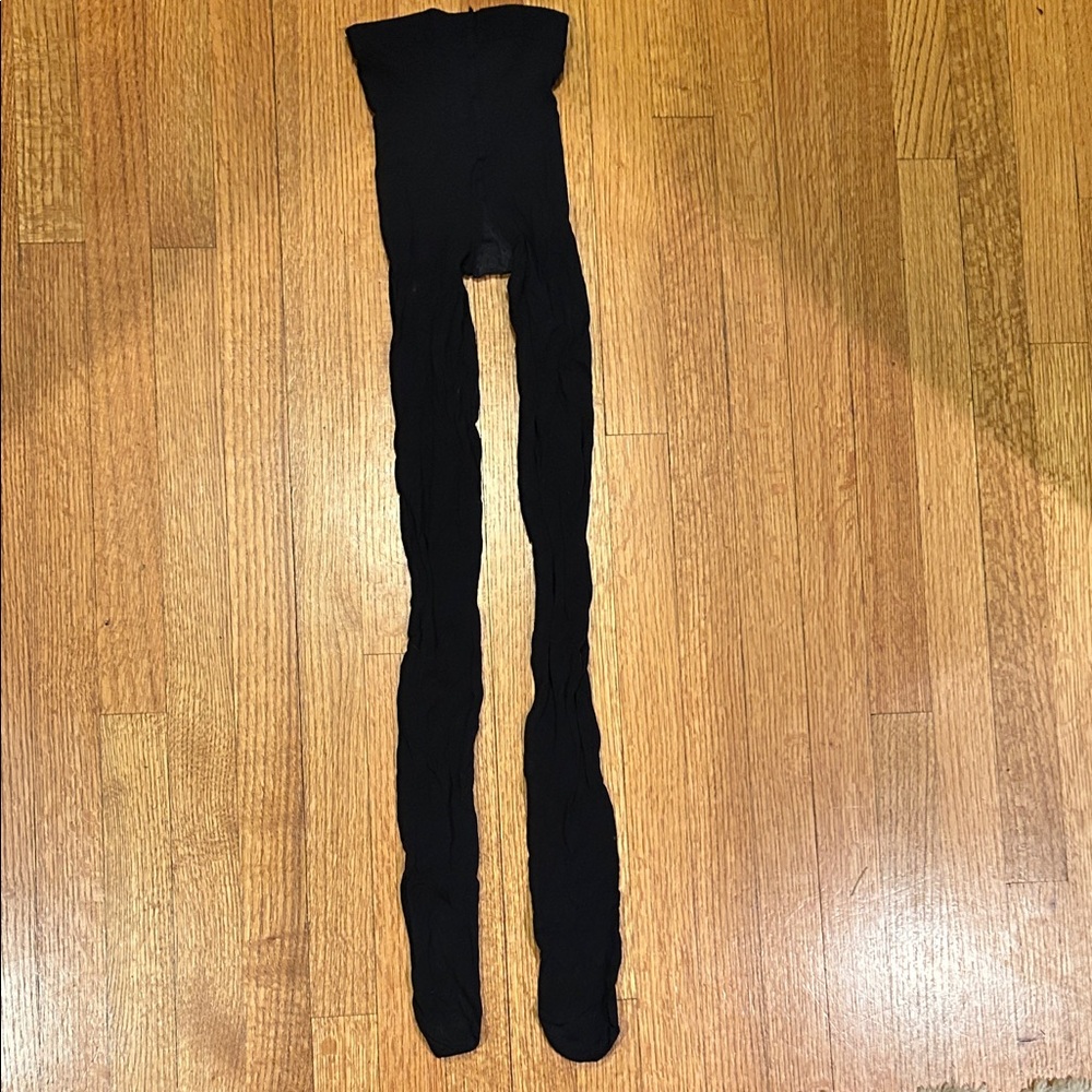 Diagonal patterned Black Tights Size Medium